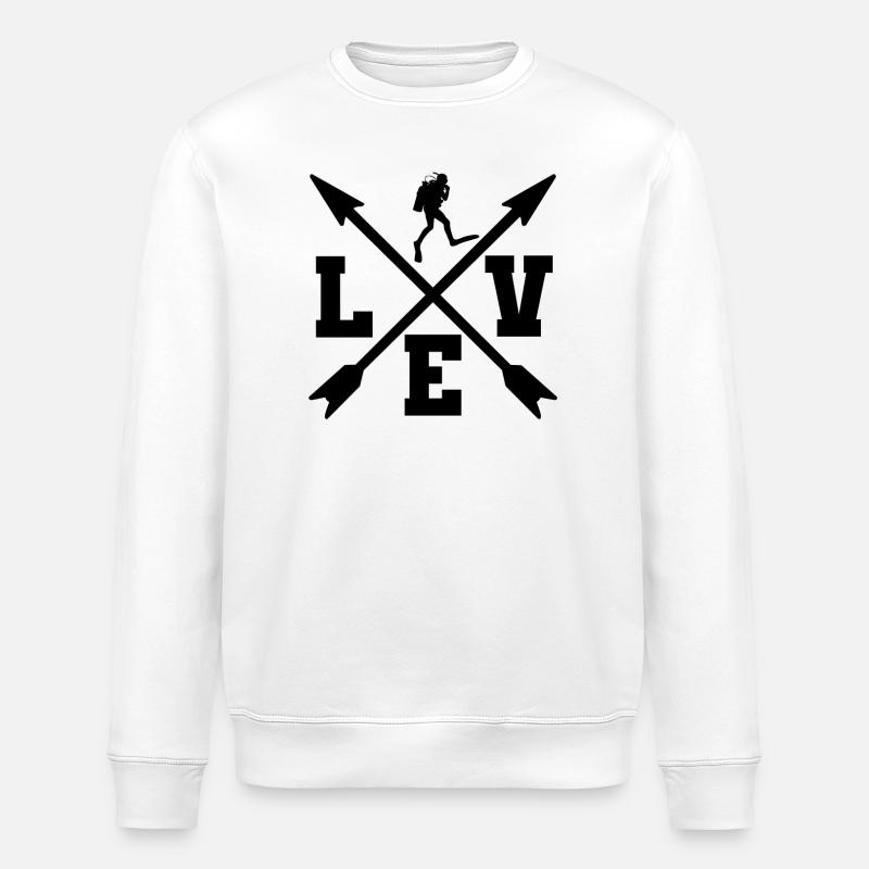 Divers Diving - Stanley/Stella ROLLER Unisex Organic Sweatshirt - white