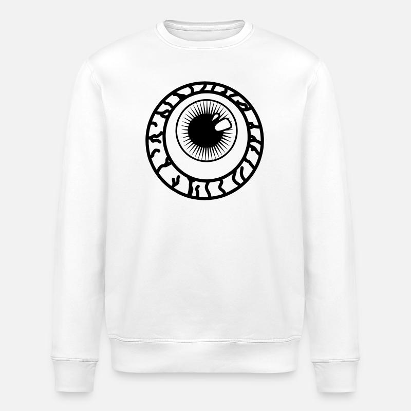 Augenpupille, Optiker - Stanley/Stella Unisex Bio-Sweatshirt ROLLER - Weiß