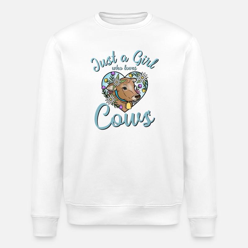 Vaches - Sweat bio ROLLER Stanley/Stella Unisexe - blanc