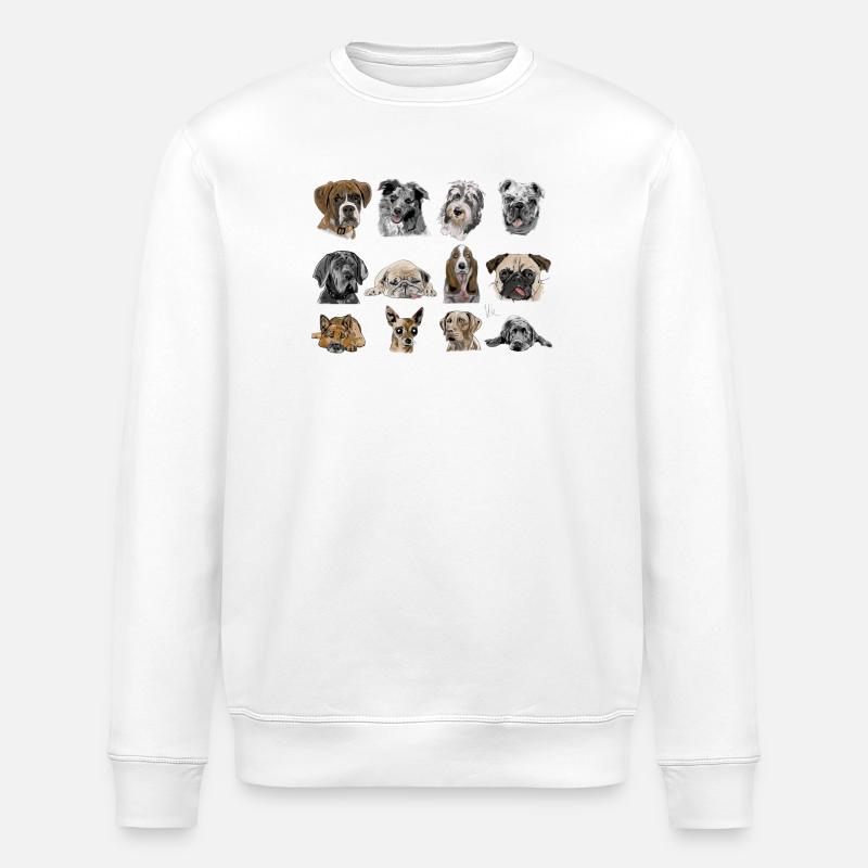 dogs - Stanley/Stella Unisex Bio-Sweatshirt ROLLER - Weiß