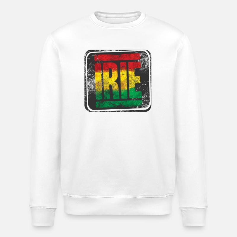 Authentic Rasta design with gradient - Stanley/Stella ROLLER Unisex Organic Sweatshirt - white