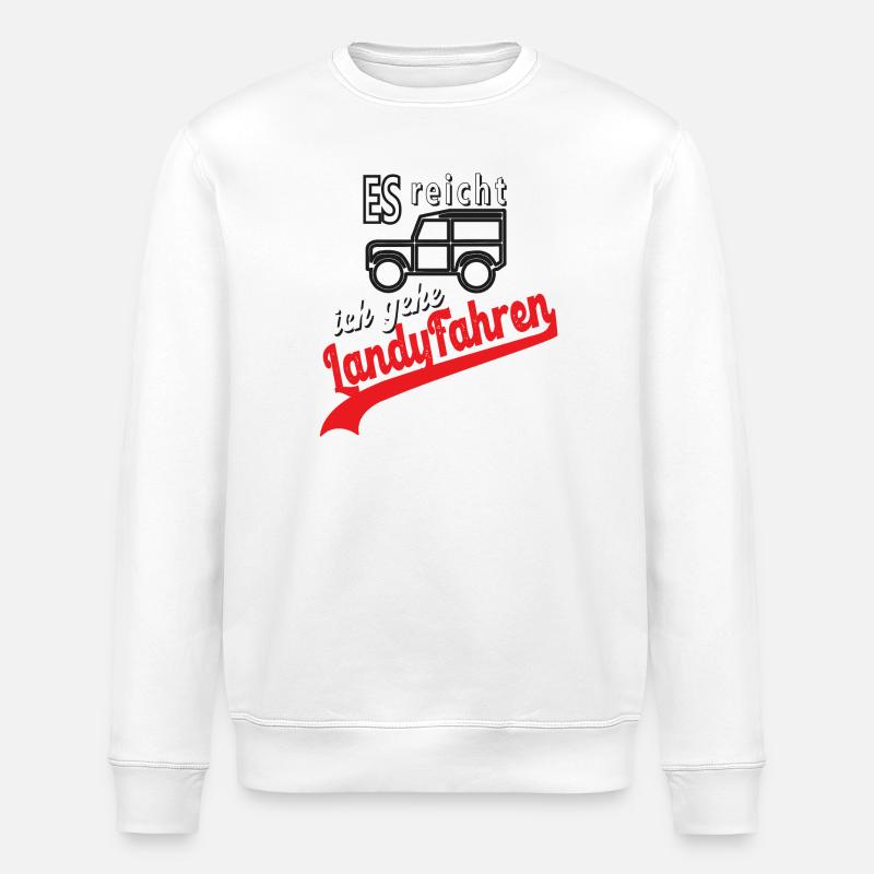 Landy Defender Super Geschenk papa - Stanley/Stella Unisex Bio-Sweatshirt ROLLER - Weiß