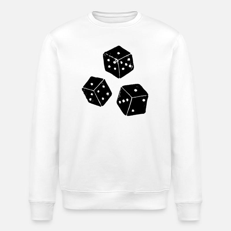 | de Chicago | Jeu de dés Chigg - Sweat bio ROLLER Stanley/Stella Unisexe - blanc