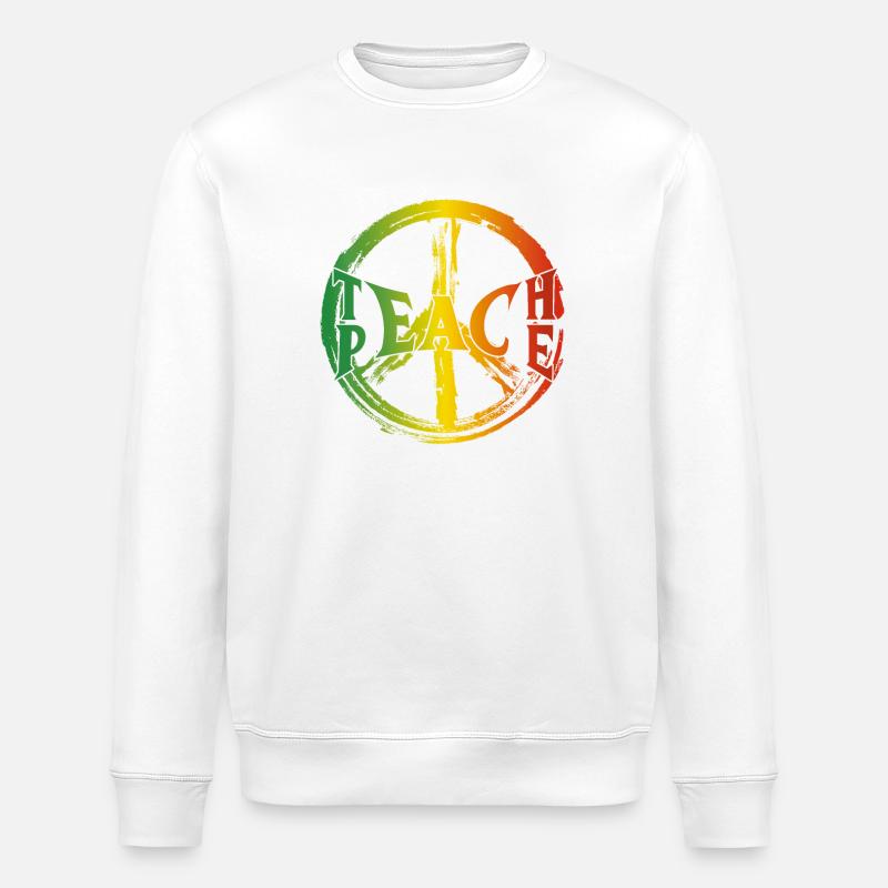 Enseigner la paix - Sweat bio ROLLER Stanley/Stella Unisexe - blanc