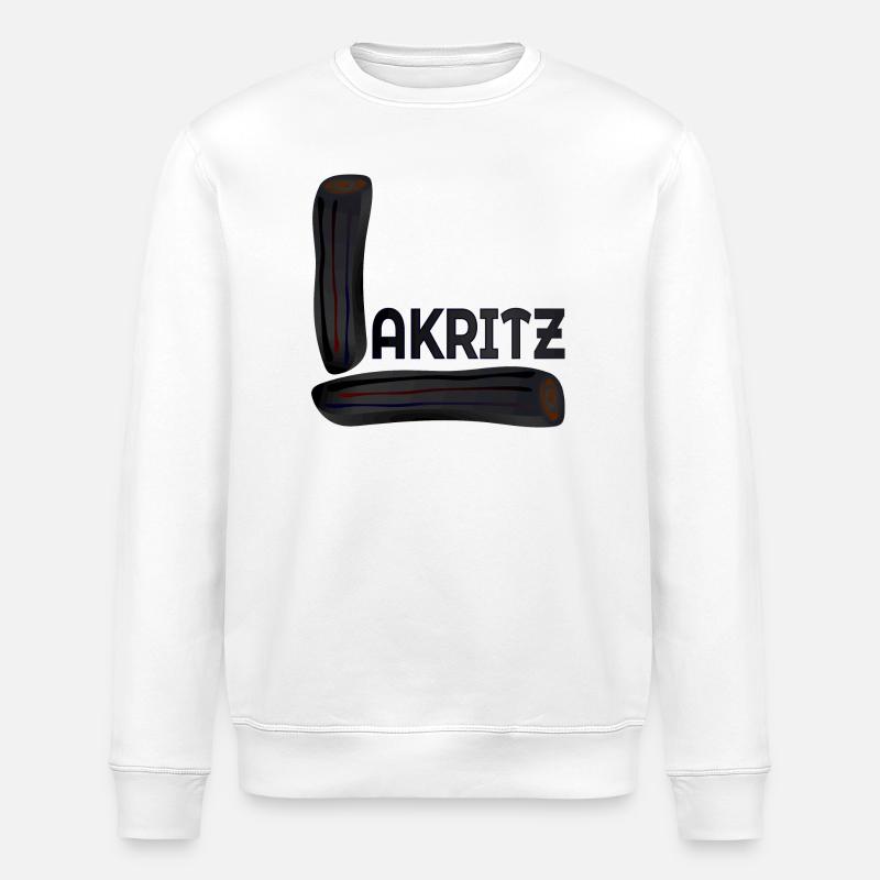 Lakritz Süßigkeiten - Stanley/Stella Unisex Bio-Sweatshirt ROLLER - Weiß