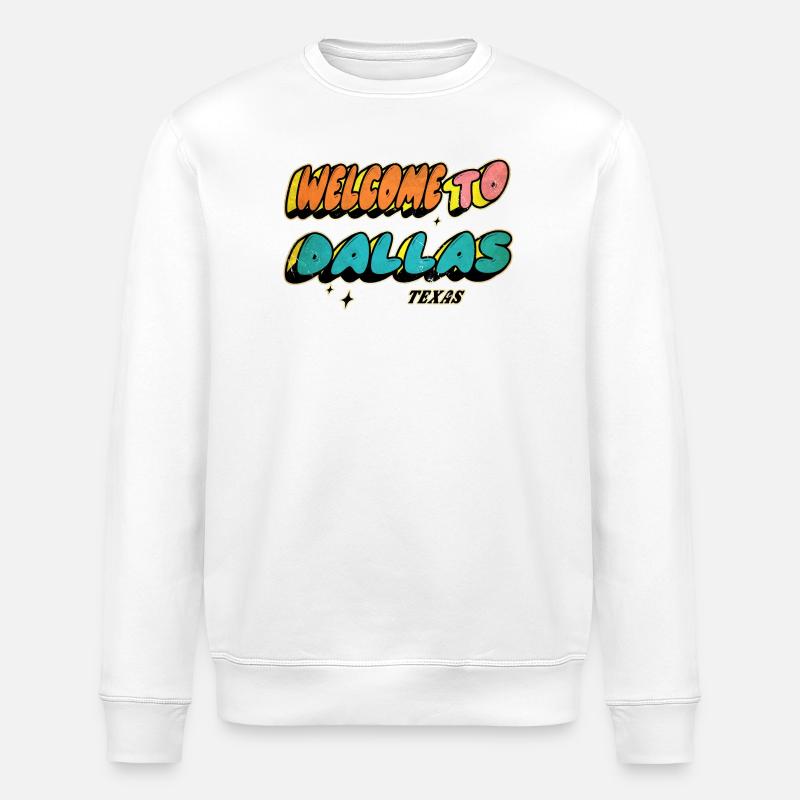Welcome to Dallas Texas Design - Stanley/Stella Unisex Bio-Sweatshirt ROLLER - Weiß