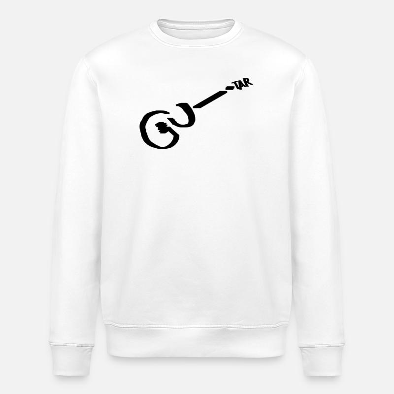 Guitare Picto noir - Sweat bio ROLLER Stanley/Stella Unisexe - blanc
