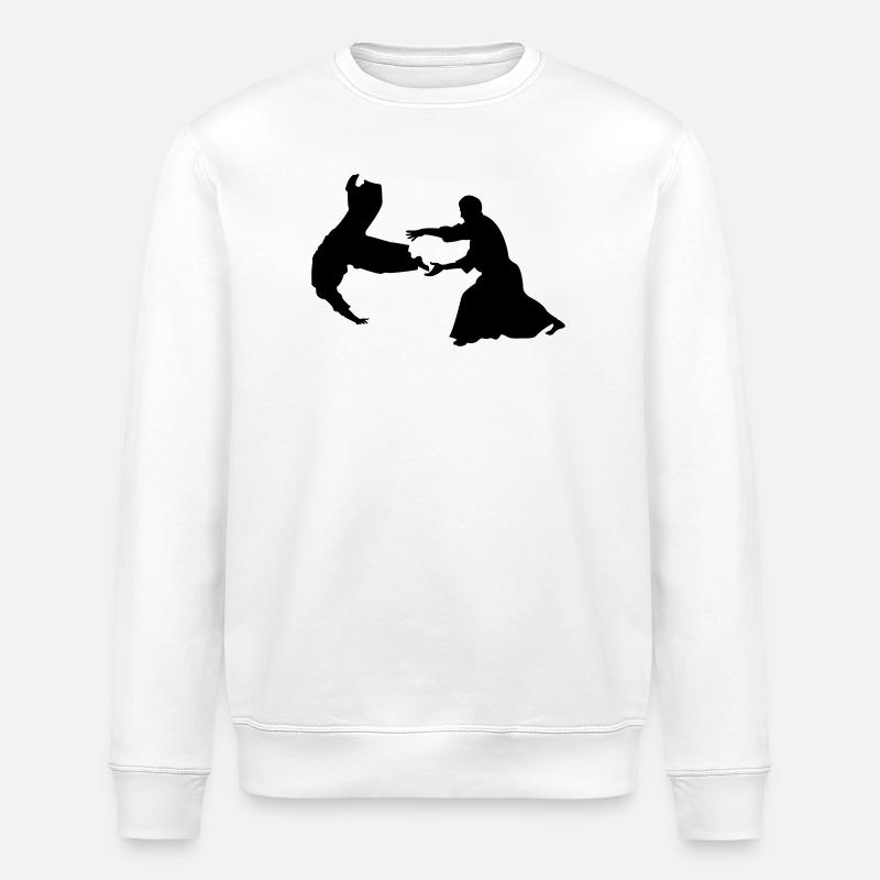 Lancer d’Aïkido - Sweat bio ROLLER Stanley/Stella Unisexe - blanc