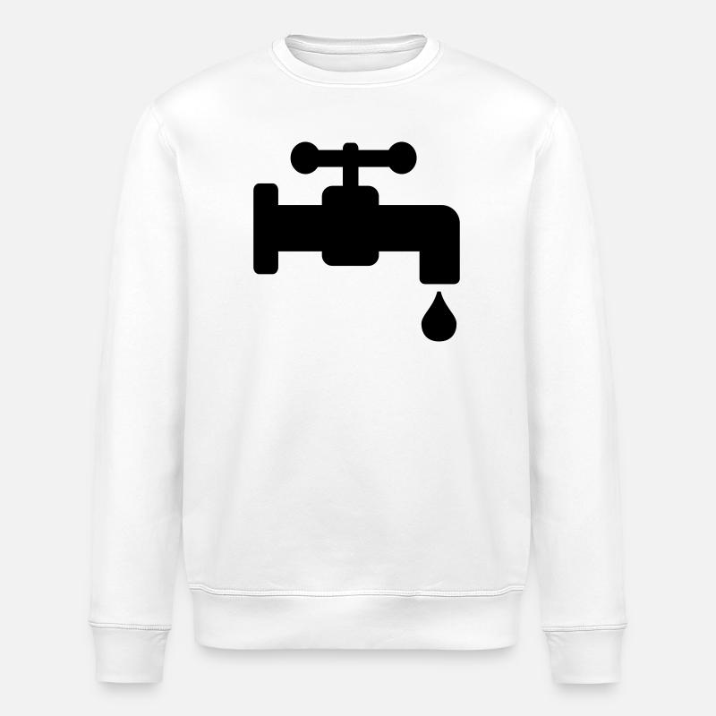 Fuite du robinet d’eau - Sweat bio ROLLER Stanley/Stella Unisexe - blanc