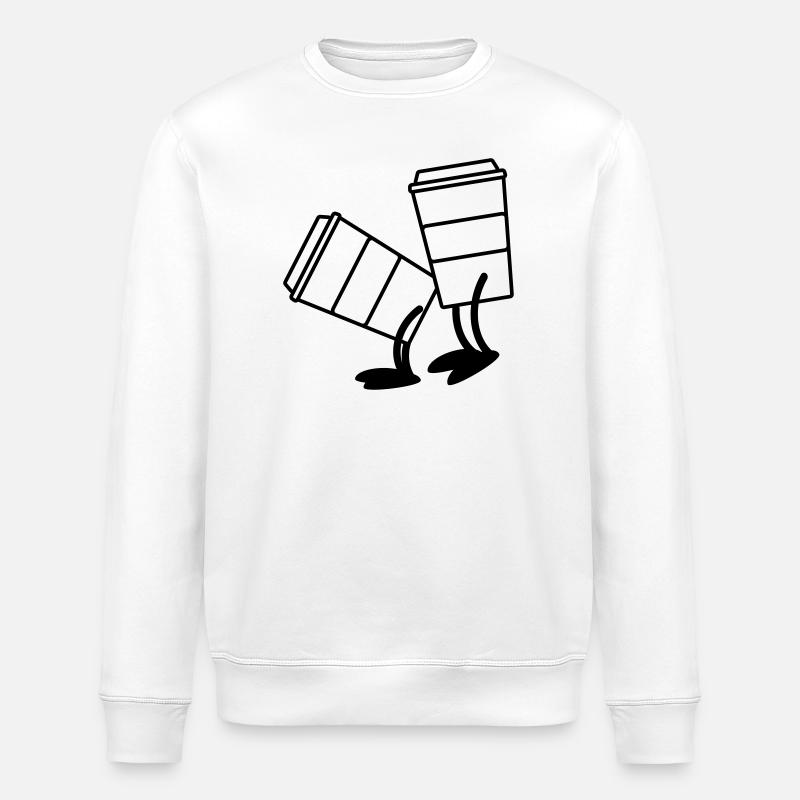 Café pour aller style chien - Sweat bio ROLLER Stanley/Stella Unisexe - blanc
