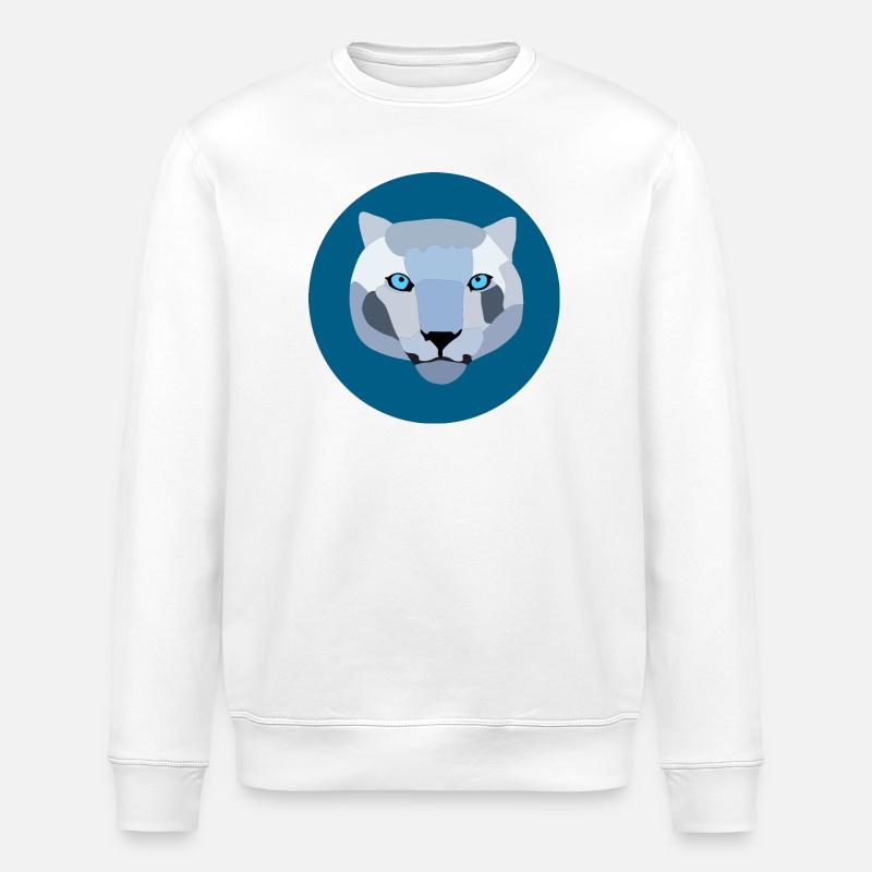 Berglöwen Silberkatzen - Stanley/Stella Unisex Bio-Sweatshirt ROLLER - Weiß