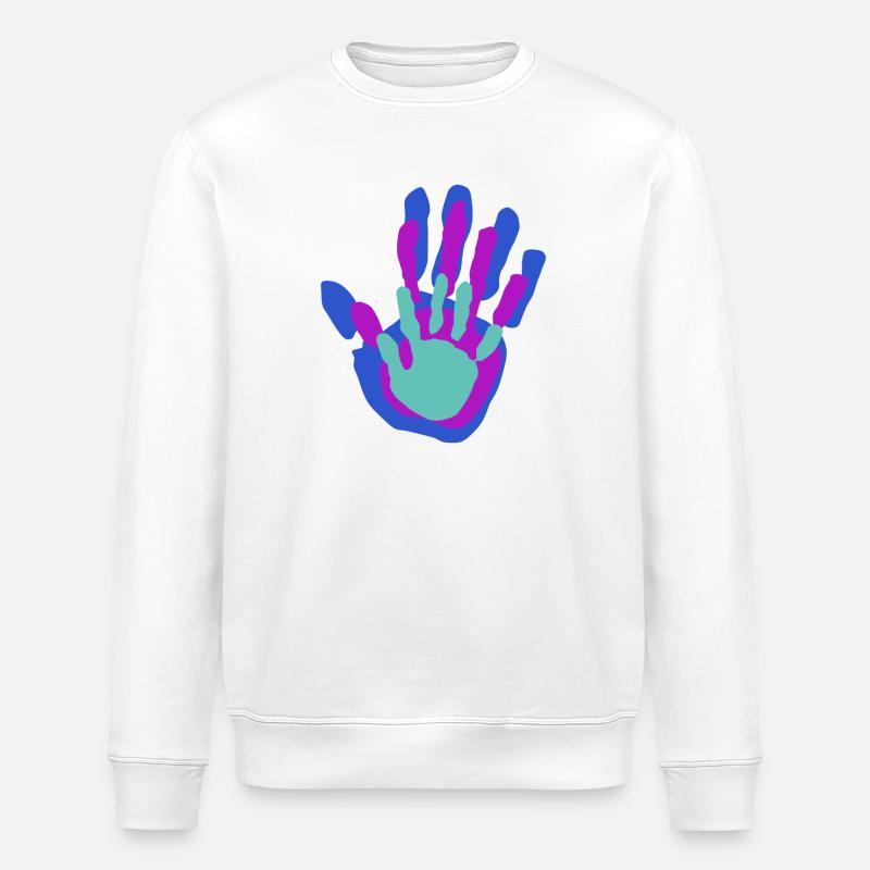Maman, Papa et Moi Palms - Sweat bio ROLLER Stanley/Stella Unisexe - blanc