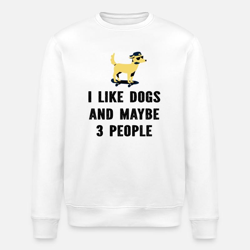 Chiens Chiens - Sweat bio ROLLER Stanley/Stella Unisexe - blanc