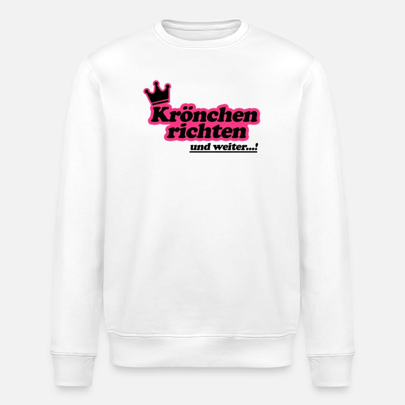 Krönchen richten 2Farben - Stanley/Stella Unisex Bio-Sweatshirt ROLLER - Weiß