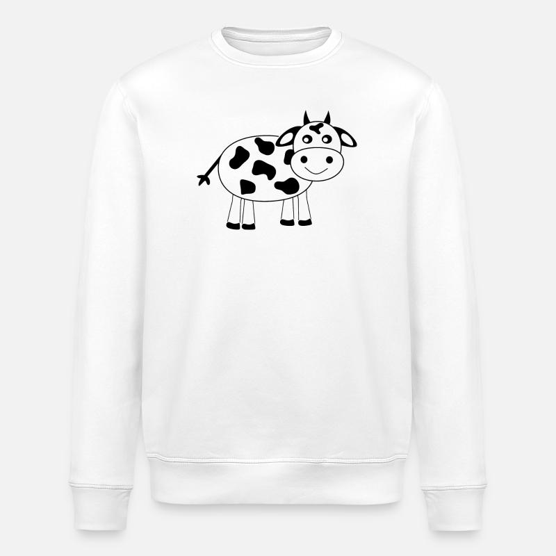 Bande dessinée noire de vache - Sweat bio ROLLER Stanley/Stella Unisexe - blanc