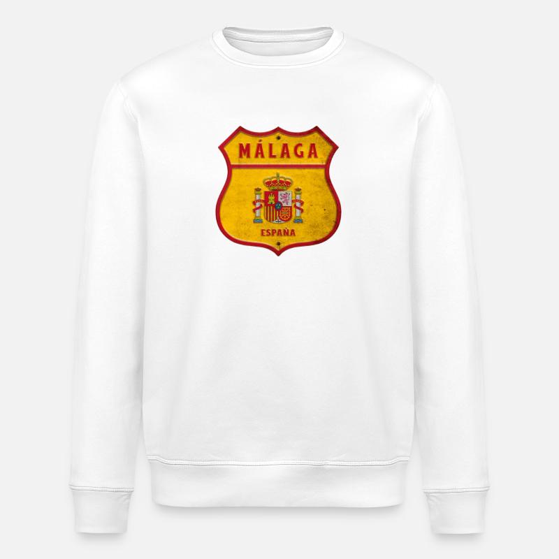 Malaga Spanien Wappen Design - Stanley/Stella Unisex Bio-Sweatshirt ROLLER - Weiß