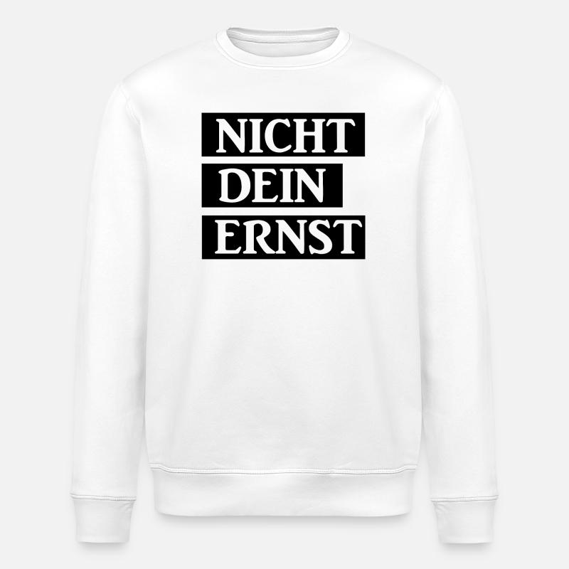 Abstraktes Retro-Muster auf dunklem Hintergrund - Stanley/Stella Unisex Bio-Sweatshirt ROLLER - Weiß
