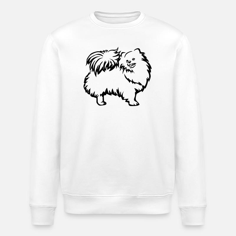 Dwarf spitz - Stanley/Stella ROLLER Unisex Organic Sweatshirt - white
