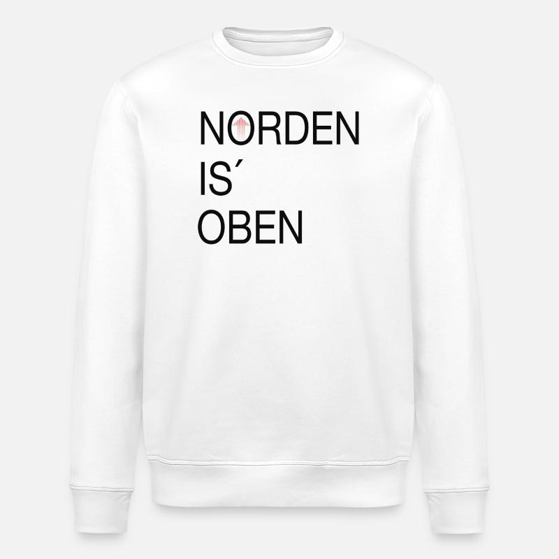 Norden is oben - Stanley/Stella Unisex Bio-Sweatshirt ROLLER - Weiß