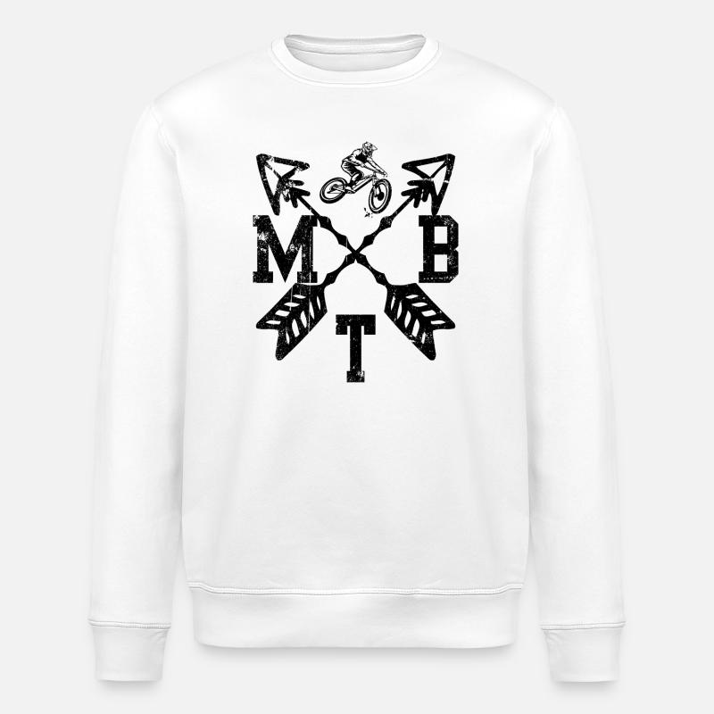 Flèche VTT - Sweat bio ROLLER Stanley/Stella Unisexe - blanc