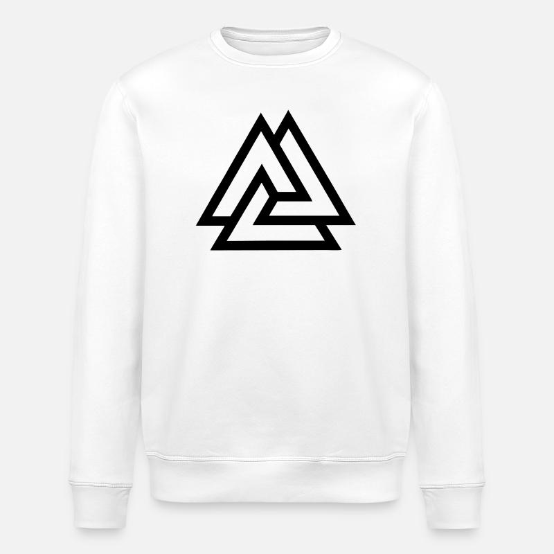 Nœud valknut tombé au combat - Sweat bio ROLLER Stanley/Stella Unisexe - blanc