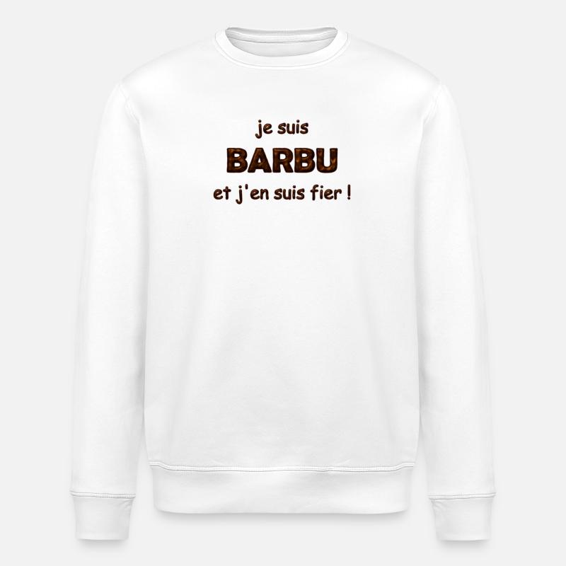 fier d être barbu - Sweat bio ROLLER Stanley/Stella Unisexe - blanc