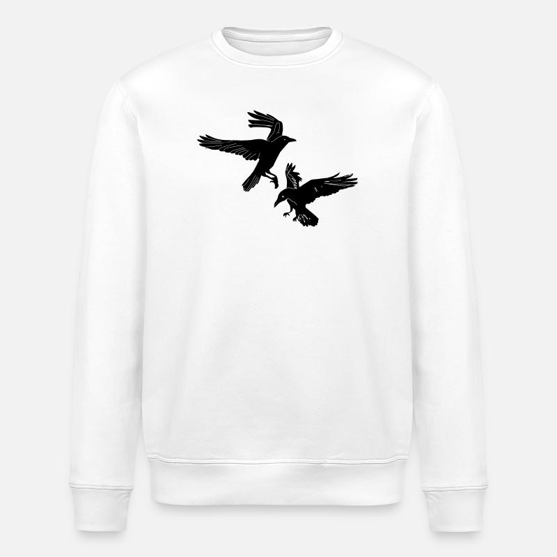 Two rafts Hugin and Munin - Stanley/Stella ROLLER Unisex Organic Sweatshirt - white