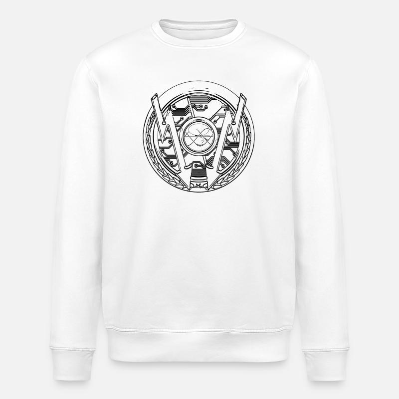 Craft Electric Pattern - Stanley/Stella ROLLER Unisex Organic Sweatshirt - white