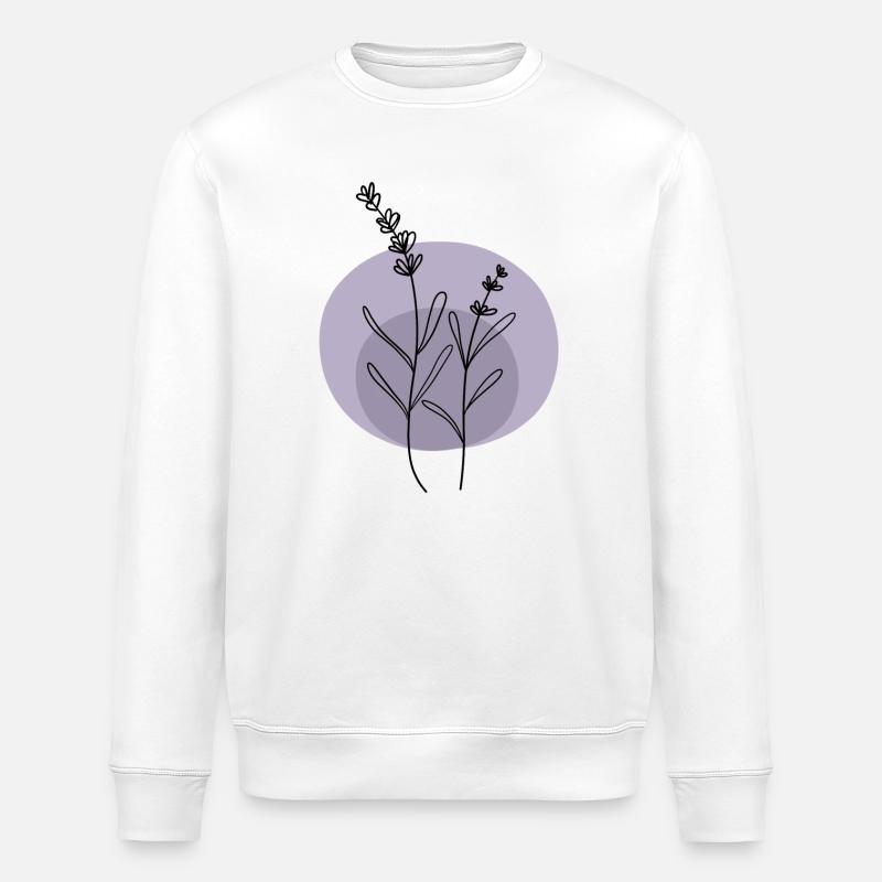 Lavendel schwarz lila - Stanley/Stella Unisex Bio-Sweatshirt ROLLER - Weiß