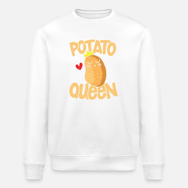 Potato queen - Stanley/Stella Unisex Bio-Sweatshirt ROLLER - Weiß