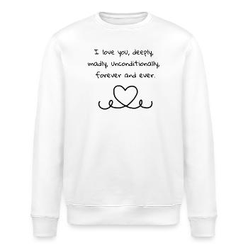 Abstract play of colors on hoodie - Stanley/Stella ROLLER Unisex Organic Sweatshirt - white - Front - Nik (191cm)