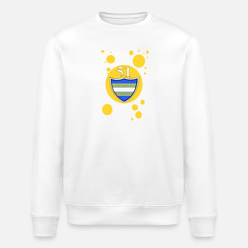 Wappen Marne 51 - Stanley/Stella Unisex Bio-Sweatshirt ROLLER - Weiß