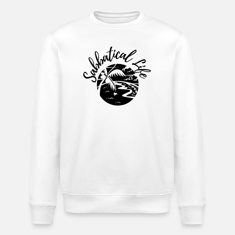 SABBATICAL LIFE - Stanley/Stella Unisex Bio-Sweatshirt ROLLER - Weiß