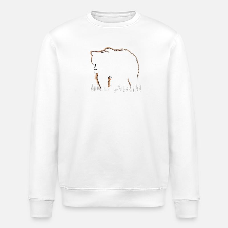 Bär - Stanley/Stella Unisex Bio-Sweatshirt ROLLER - Weiß