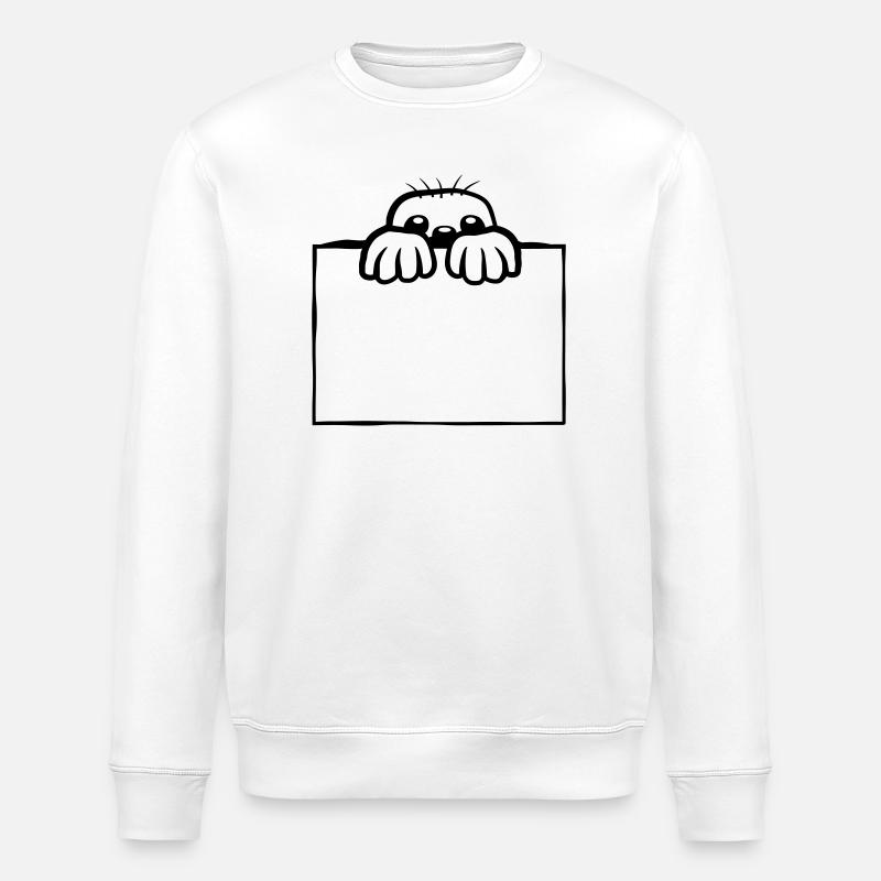 Conception de taupe de bouclier - Sweat bio ROLLER Stanley/Stella Unisexe - blanc