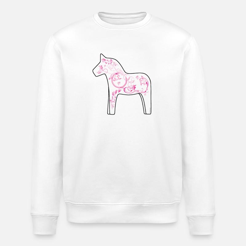Dala Cheval Rose - Sweat bio ROLLER Stanley/Stella Unisexe - blanc