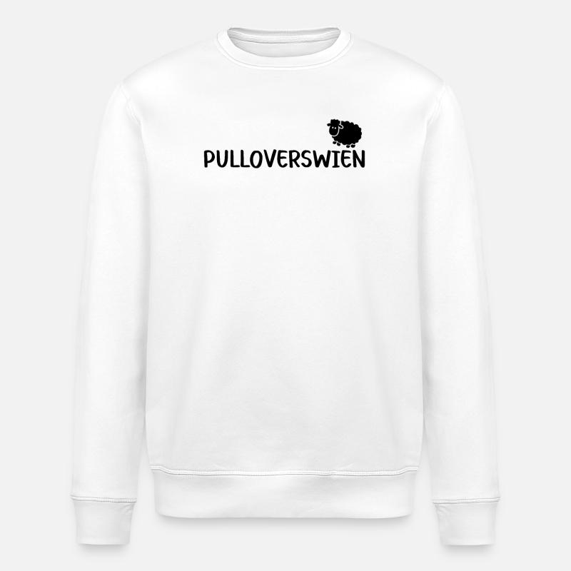 Pulloverswien Plattdeutsch Ostfriesisch Schaf - Stanley/Stella Unisex Bio-Sweatshirt ROLLER - Weiß