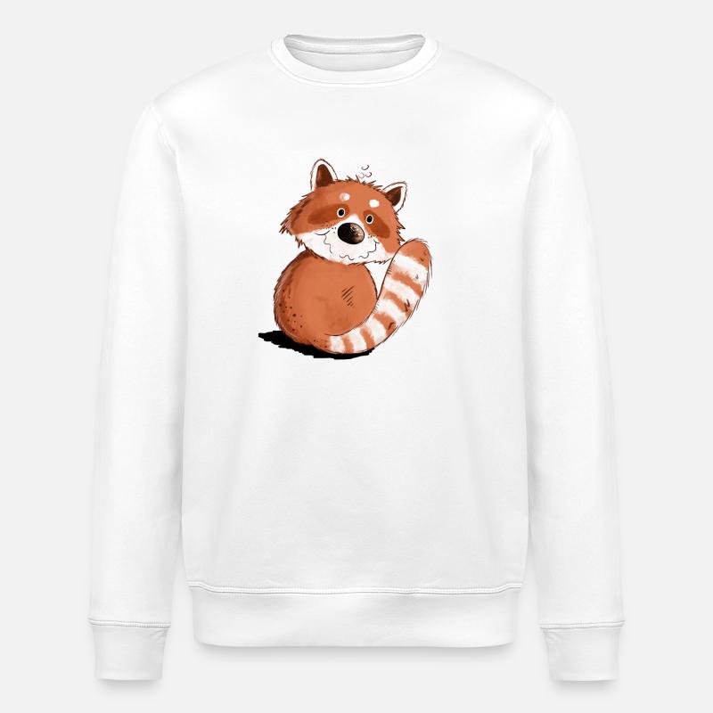 Droll Red Panda I Faune - Sweat bio ROLLER Stanley/Stella Unisexe - blanc
