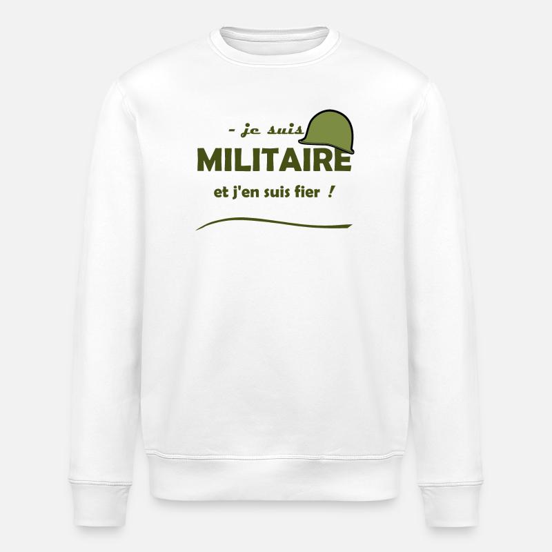 je suis militaire - Sweat bio ROLLER Stanley/Stella Unisexe - blanc