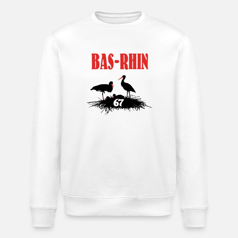 Bas-Rhin - Stanley/Stella Unisex Bio-Sweatshirt ROLLER - Weiß