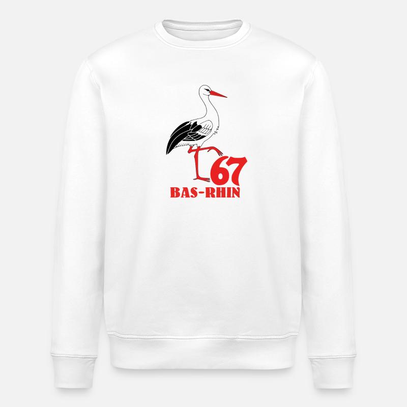 Bas-Rhin - Sweat bio ROLLER Stanley/Stella Unisexe - blanc