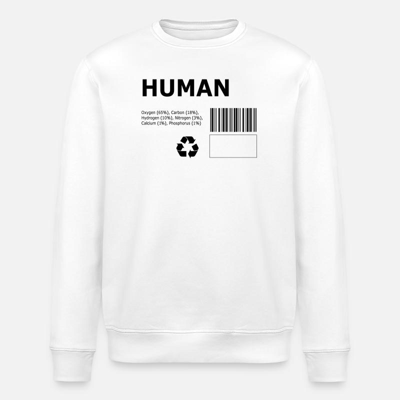 Humain - Sweat bio ROLLER Stanley/Stella Unisexe - blanc