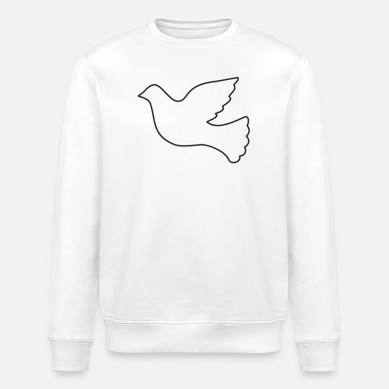 Friedenstaube - Stanley/Stella Unisex Bio-Sweatshirt ROLLER - Weiß