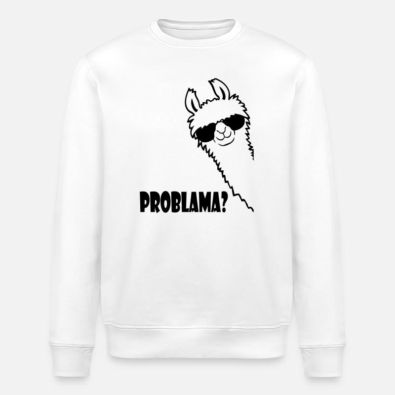 Lama Problama Question - Sweat bio ROLLER Stanley/Stella Unisexe - blanc