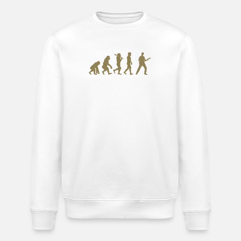 Evolution Guitar Bassist - Stanley/Stella ROLLER Unisex Organic Sweatshirt - white