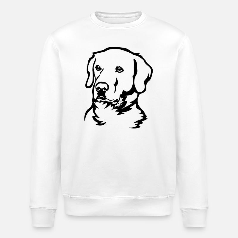 Labrador Kopf - Stanley/Stella Unisex Bio-Sweatshirt ROLLER - Weiß