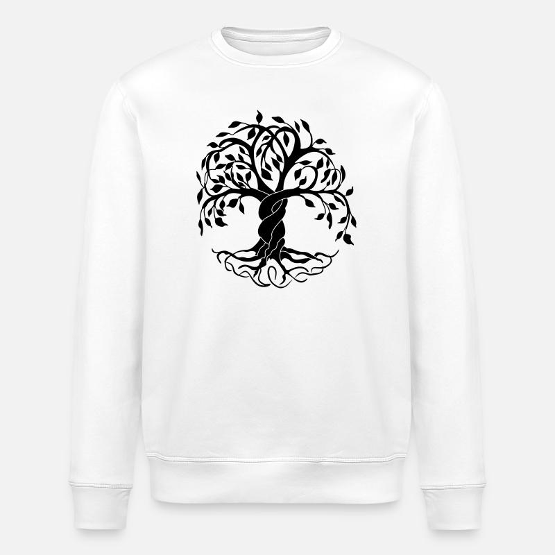 Yggdrasil der Baum des Lebens - Stanley/Stella Unisex Bio-Sweatshirt ROLLER - Weiß