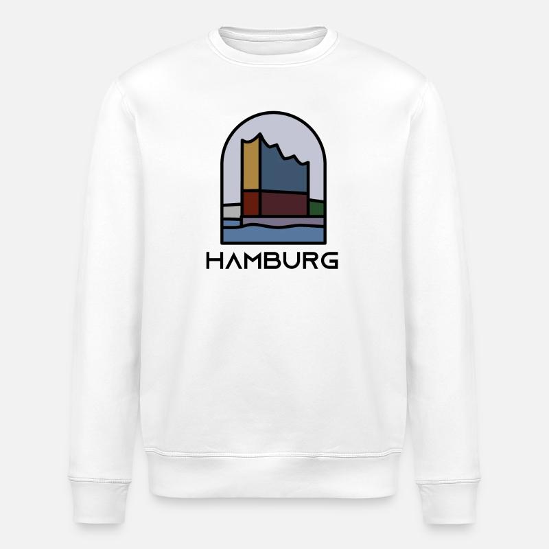 Hamburg - Philharmonie - Stanley/Stella Unisex Bio-Sweatshirt ROLLER - Weiß