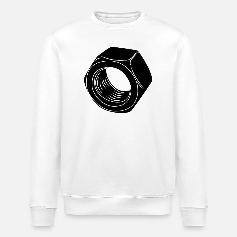 Écrou pour boulon - Sweat bio ROLLER Stanley/Stella Unisexe - blanc