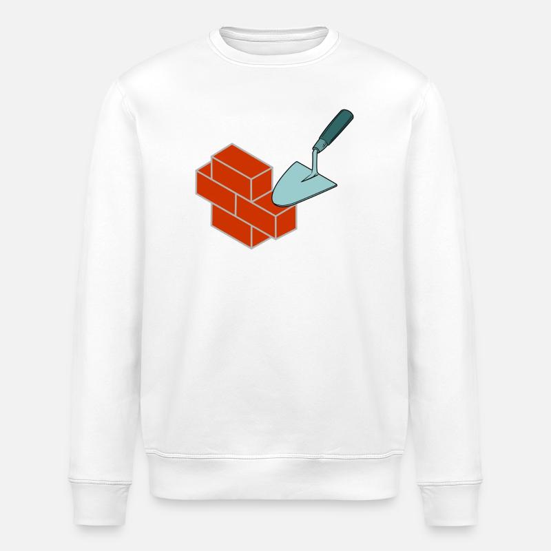 Bricklayer stones - Stanley/Stella ROLLER Unisex Organic Sweatshirt - white